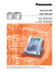 Panasonic TDA 100-200 User Manual