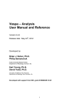 Vespa – Analysis User Manual and Reference - VeSPA