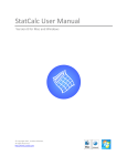 StatCalc User Manual