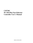 CM7202 PC/104-Plus Fast Ethernet Controller User`s Manual