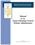 Manual for the Estate Planning Council Website Administrator