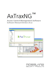 AxTraxNG™ Software Installation and User Manual