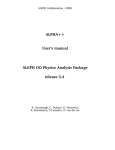 ALPHA++ User`s manual ALEPH OO Physics Analysis