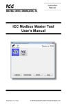 ICC Modbus Master Tool User`s Manual (September