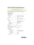 NI 6341/6343 Specifications