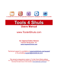 Tools 4 Shuls Users Manual 1