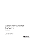 GeneScan Analysis Software Version 3.1