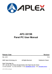 APC-3X15B Panel PC User Manual