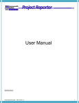 User Manual - Project Reporter