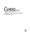Cintiq 21UX Installation Guide & Hardware Manual, Model DTK-2100