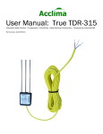 User Manual: True TDR-315