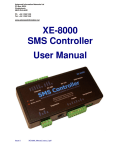 XE-8000 SMS Controller User Manual