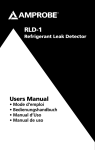 Amprobe RLD-1 Refrigerant Leak Detector Manual PDF