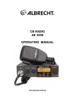 CB RADIO AE 5290 OPERATING MANUAL - Alan