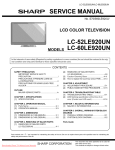 Sharp LC-60LE920 user manual Tv User Guide Manual Operating