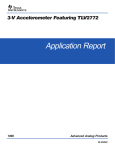 3-V Accelerometer Featuring TLV2772