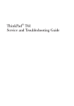 ThinkPad T61 Service and Troubleshooting Guide