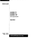 Perkin Elmer Lambda 12-14-14P Operation manual