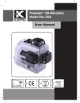 Prolaser® 3D All-Lines Model No. 883 User Manual
