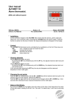 User manual ALFANET 53 Alarm thermostat.