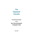 The Gigabyte Gazatte - Sun City Summerlin Computer Club