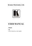 USER MANUAL - Keene Electronics