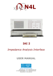 IAI 2 Impedance Analysis Interface USER MANUAL