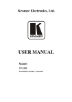 USER MANUAL - Kramer Electronics