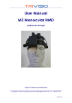 User Manual M3 monocular HMD