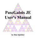 PascGalois JE User`s Manual