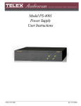 Model PS-4001 Power Supply User Instructions