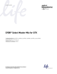 SYBR® Select Master Mix for CFX User Guide (PN 4474514A)