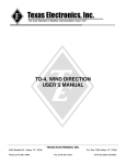 TD-4, WIND DIRECTION USER`S MANUAL