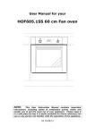 User Manual for your HOF605.1SS 60 cm Fan oven