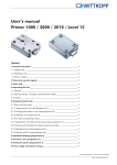 User`s manual Primor 1000 / 3000 / 3010 / Level 15