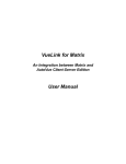 VueLink for Matrix User Manual