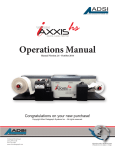 AxxisHS Operators Manual - the Help Centre, please click on