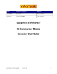 Equipment Commander Oil Commander Module Customer User