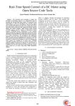 Real-Time Speed Control of a DC Motor using Open Source Code