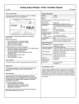 VersaMax Analog Output Module, 4 Outputs, datasheet, GFK