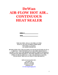 Air-Flo Manual - DeWan Packaging