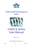 CASS & Airline User Manual