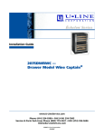2075DWRWC — Drawer Model Wine Captain ® Installation - U-Line