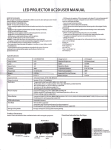 LED PROJECTOR UC2O USER MANUAL