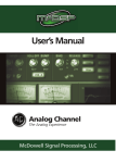 User`s Manual - Performance Audio