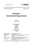 HD Radio™ Data Network Requirements