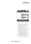 MDX-20 MDX-15