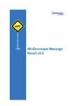 WinDeveloper Message Recall Server Manual