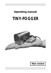 Tiny fogger user manual - Sparks Theatrical Hire