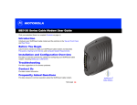 SB5100 Series Cable Modem User Guide Introduction Before You